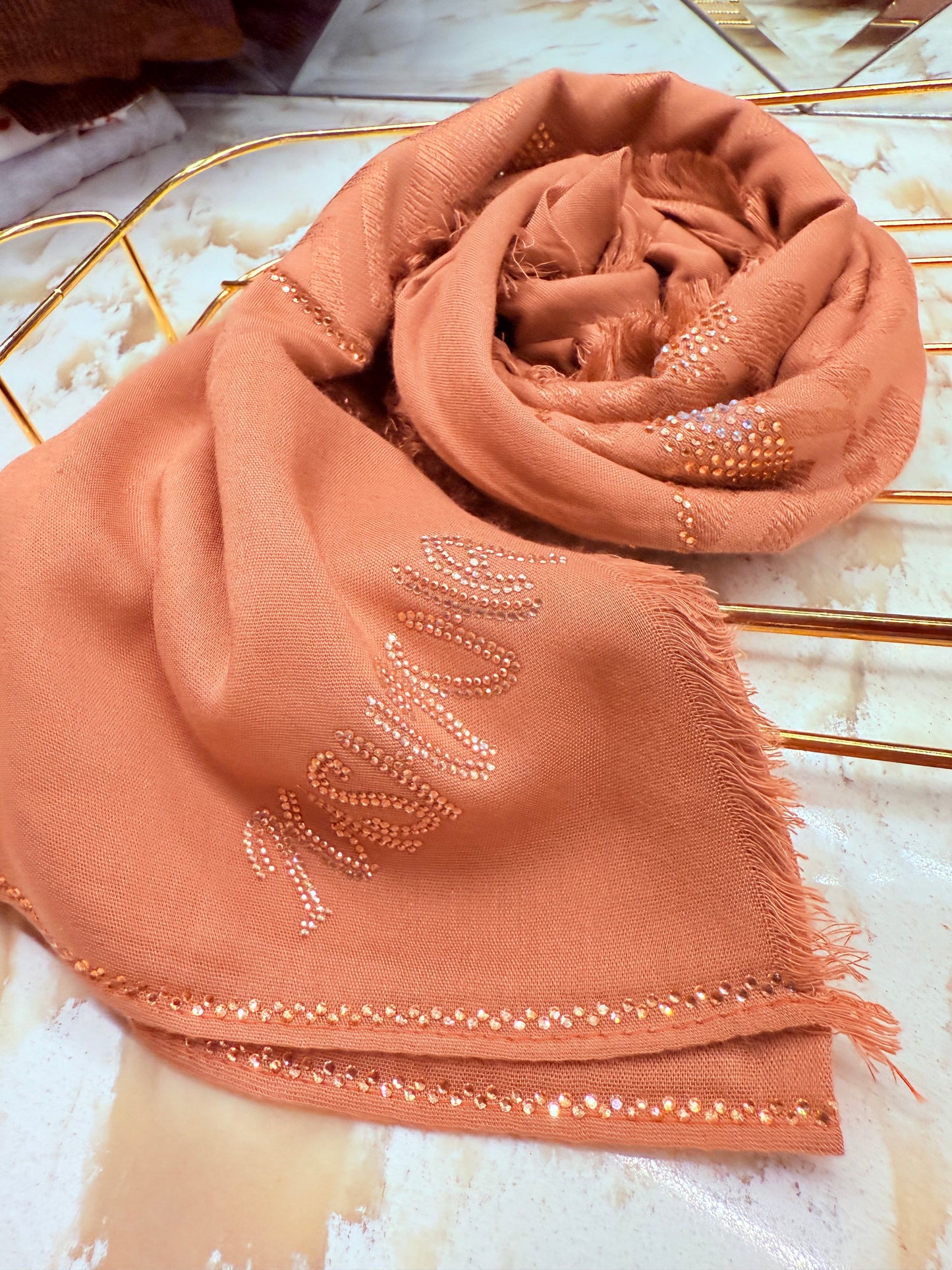 Cotton with assorted crystals