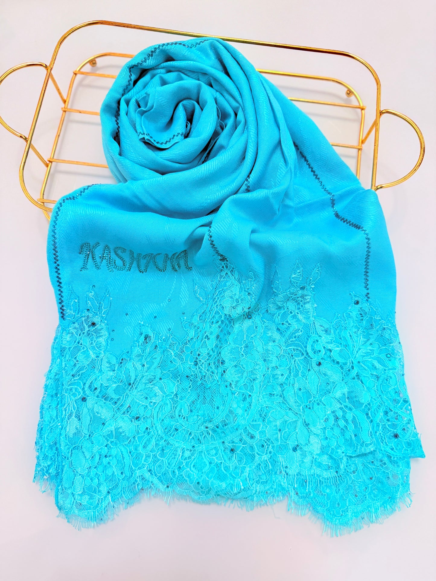 Cotton Blend & Lace with crystals