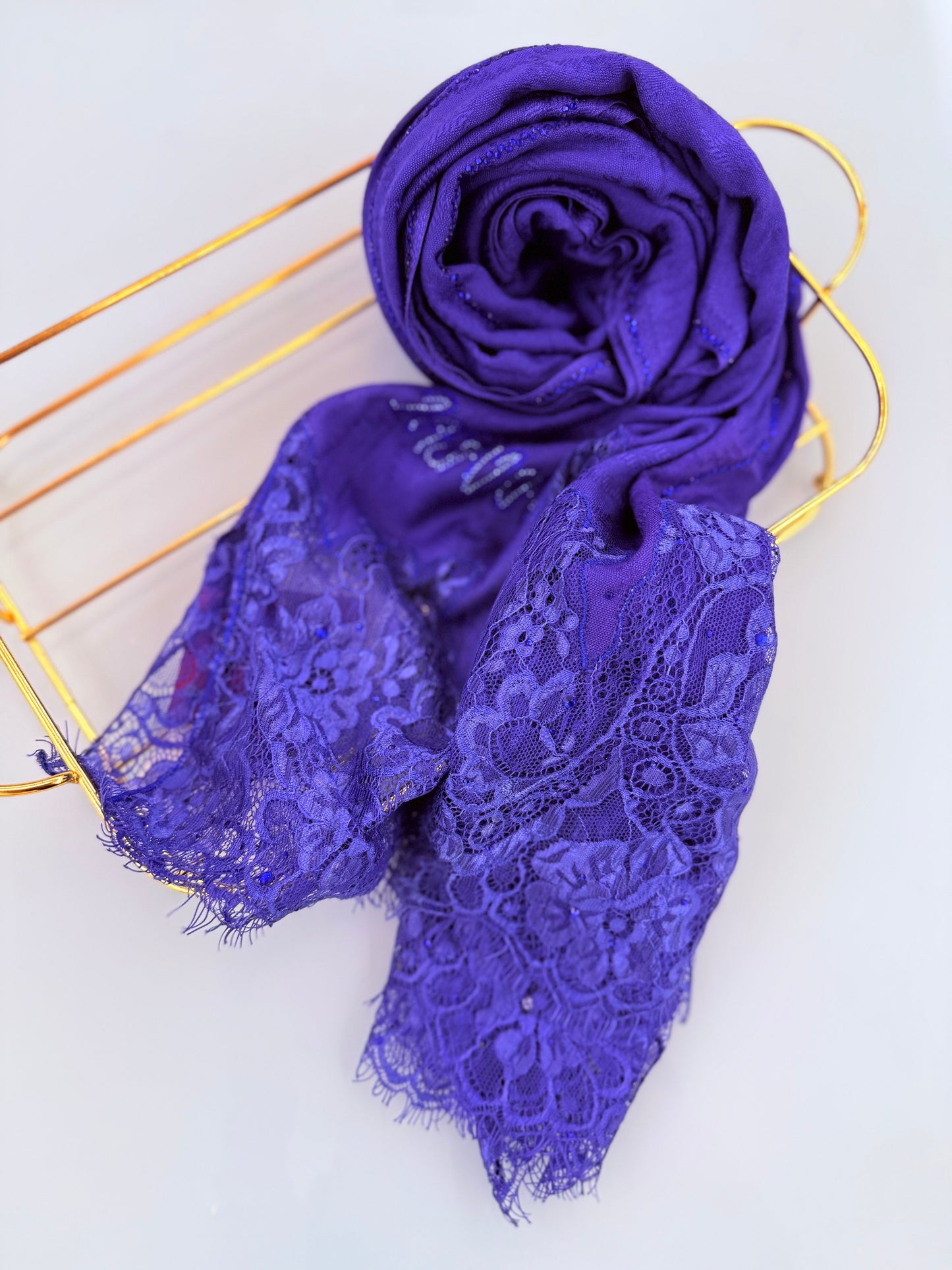 Cotton Blend & Lace with crystals