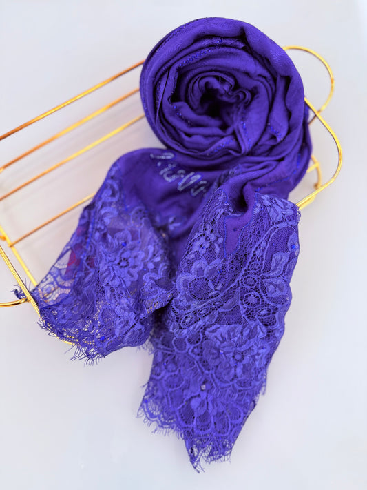 Cotton Blend & Lace with crystals