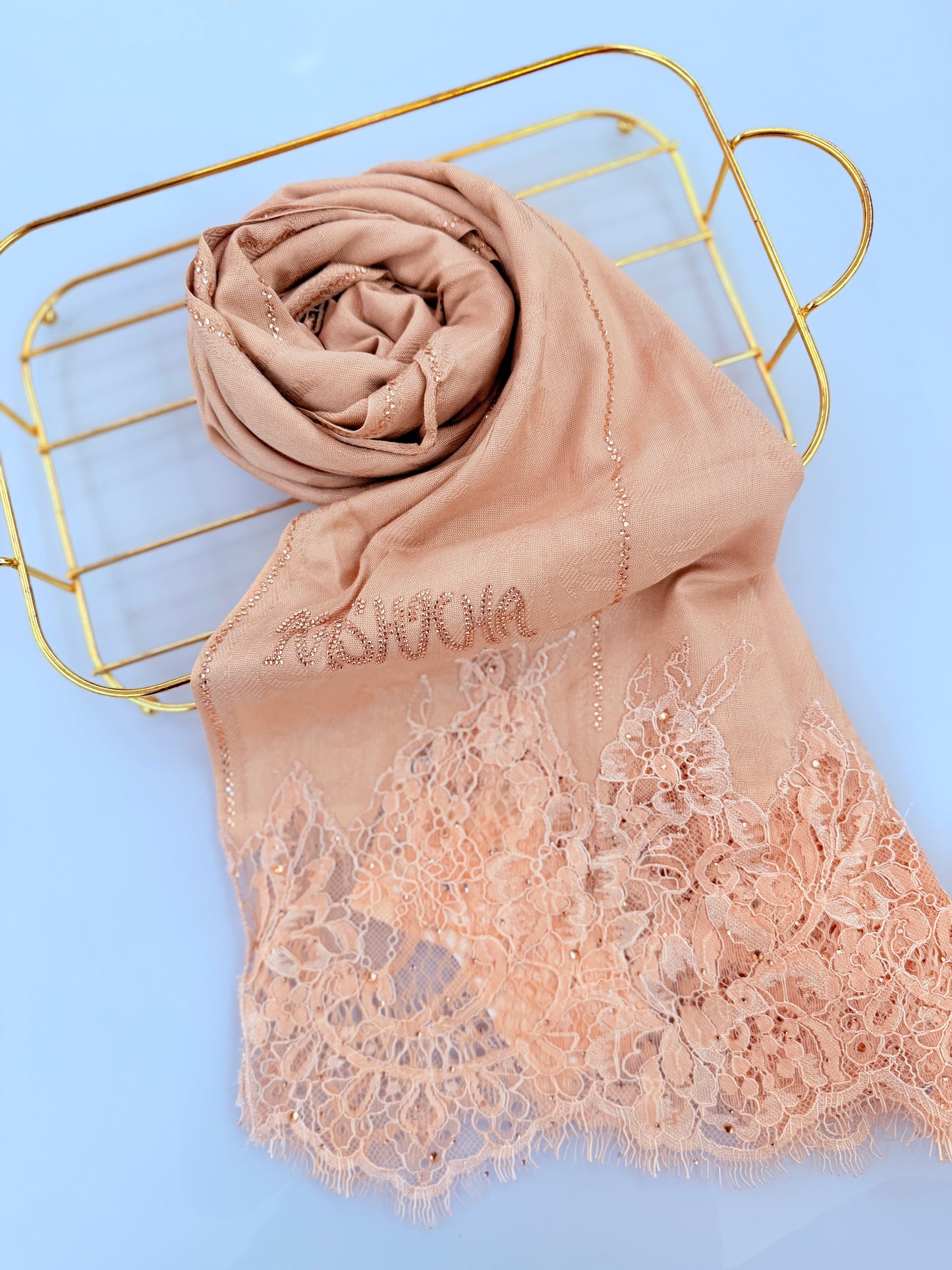 Cotton Blend & Lace with crystals