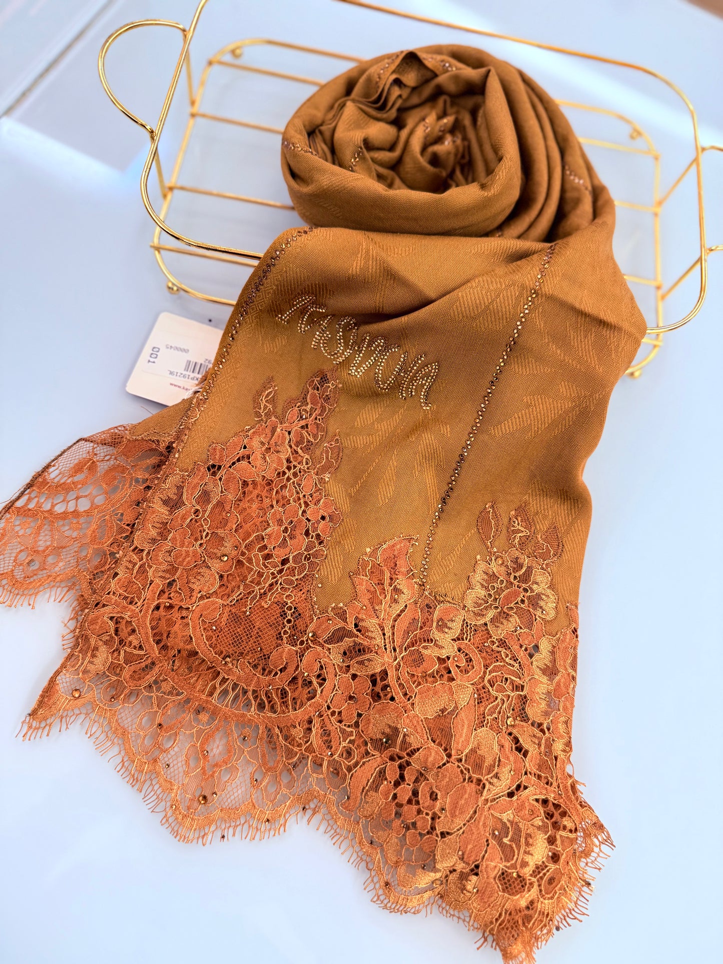 Cotton Blend & Lace with crystals